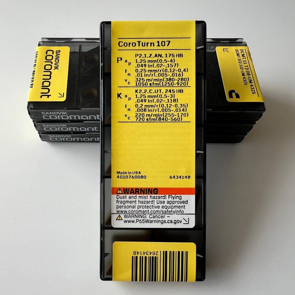 SANDVIK / DCMT11T308-UM 4325 / Оригинальные шведские твердосплавные пластины 10 шт.