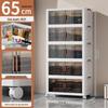 Movable Bedroom & Living Room Storage Cabinet: Folding Wardrobe & Plastic Organizer Shelving Unit