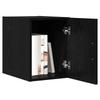 Wall Mounted Cabinet Black Oak Effect 30 x 42.5 x 39.5 cm
