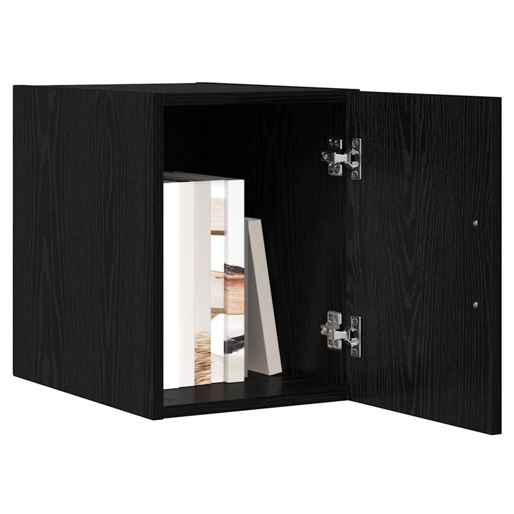 Wall Mounted Cabinet Black Oak Effect 30 x 42.5 x 39.5 cm