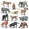 Realistic Forest Animal Figurines Including Reindeer Grizzly Bear And North American Bison Models For Home Decor