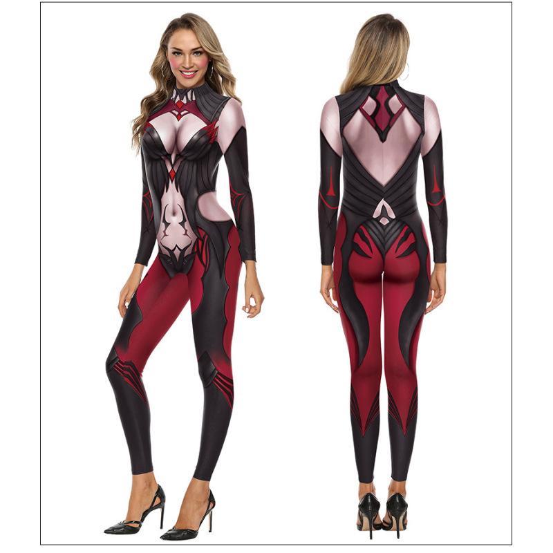Комбинезон для косплея с цифровой печатью, костюм для выступлений, комбинезон Cos, боевой костюм