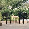 317728 vidaXL Garden Chairs 2 Pcs Anthracite Polypropylene