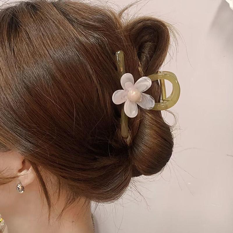 Корейский стиль, коготь для волос с сладким цветком, простая заколка для волос с крестом на затылке, инструменты для укладки, заколки в виде акулы, женские аксессуары для волос