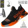 Fashion Indestructible Steel Toe Protective Safety Shoes Slip Resistant Abrasion Resistant Work Shoes Men Kevlar Insoles Sneaker
