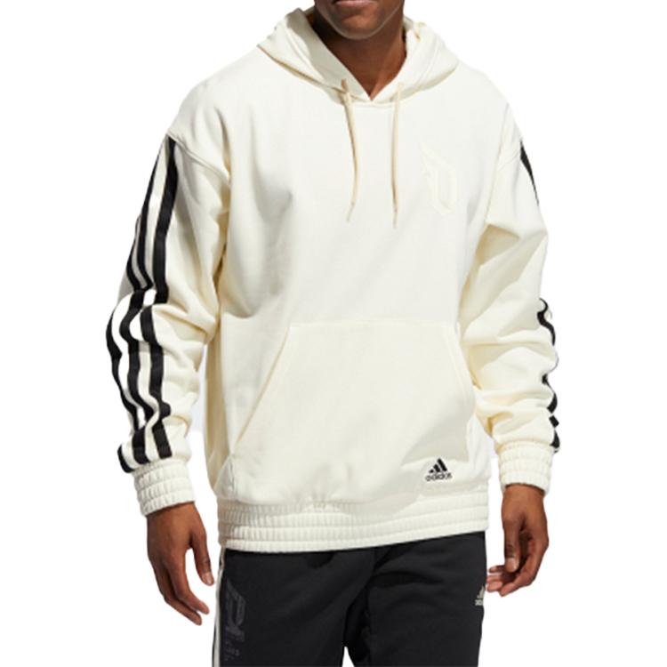 Adidas Баскетбольный спортивный пуловер с капюшоном для мужчин Off-White GL7099