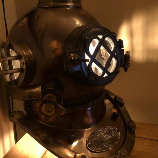 Старинный водолазный шлем ВМС США — Mark V Deep SCA Scuba Divers Helmet — Classica