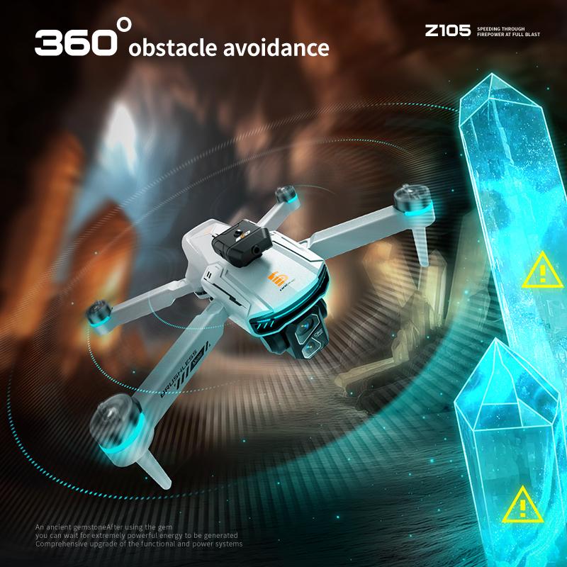 New Z105 Drone 4K Professional HD Dual Camera Optical Flow Positioning Photography Brushless Foldable Large Screen RC Quadcopter