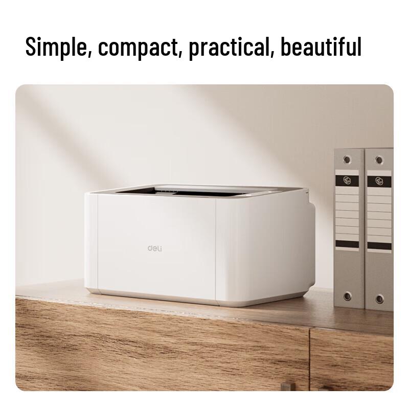 Deli P1100 Office Small Desktop Black and White Laser Printer CN plug (adapter included)