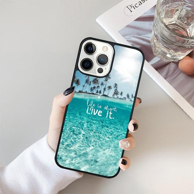 Путешествия горы море пляж цитаты Чехол для iPhone 17 Air 15 16 14 13 12 Pro Max 11 Pro Max Plus Чехол для телефона Coque