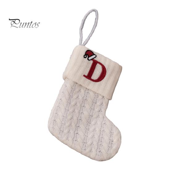 Рождественский чулок с буквами Легко повесить Привлекательный праздничный декор елки Подставка для подарков Рождественский чулок