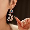 Ear Jewelry Star Pendant Earrings Rhinestone Moon Stud Earrings Vintage Earrings Women Female