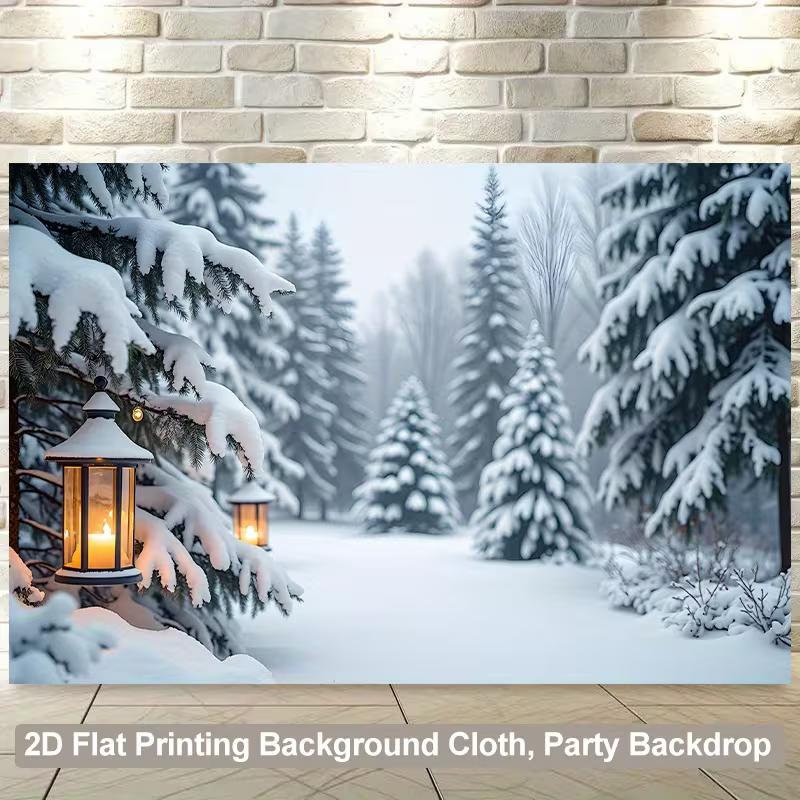 2D Волшебный Снежный Лес 2D Фон для Декора Комнаты и Фотозоны
