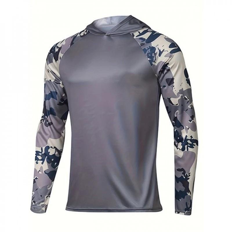 UV Protection Fishing Shirt Long Sleeve Hooded UPF 50 Quick Dry Breathable Outdoor Angling Apparel Men Women
