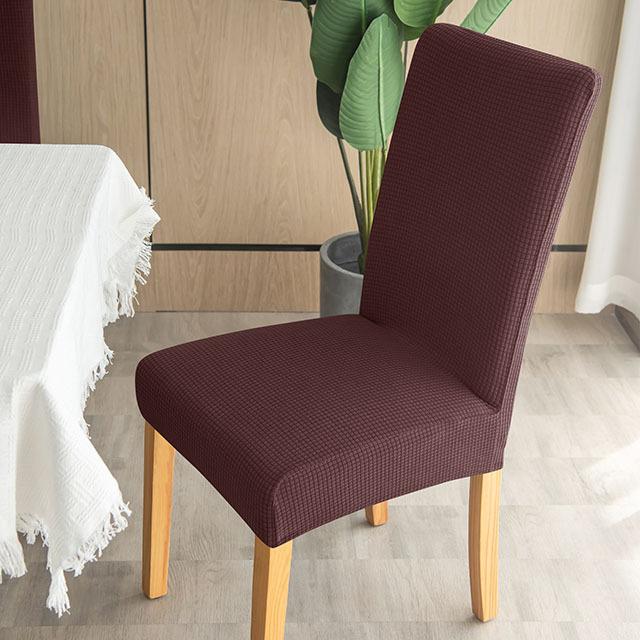 Waterproof Jacquard Chair Covers Weave Solid Corn Elastic Grain Pattern Kitchen Office Chair Covers Dust Proof For Dining Room