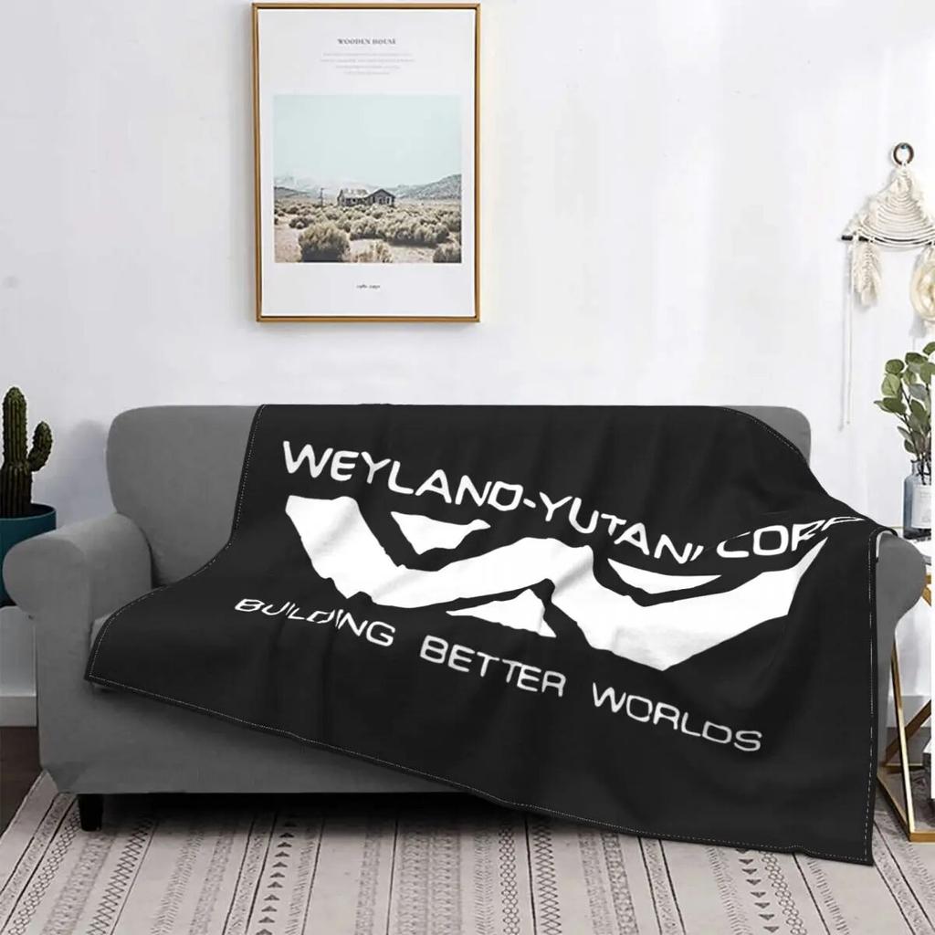Одеяло Weyland Yutani Corp, шерстяное одеяло с изображением пришельцев из фильма, потрясающие теплые пледы для дома, зимы