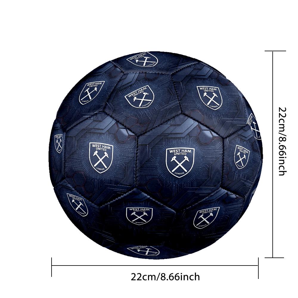 Футбольный мяч West Ham United, размер 5, с принтом, противоскользящий, для взрослых, футбольный мяч-сувенир для фанатов футбола
