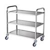 VEVOR Kitchen Utility Cart, 3 Tiers, Wire Rolling Cart with 450LBS Capacity, Steel Service Cart on Wheels