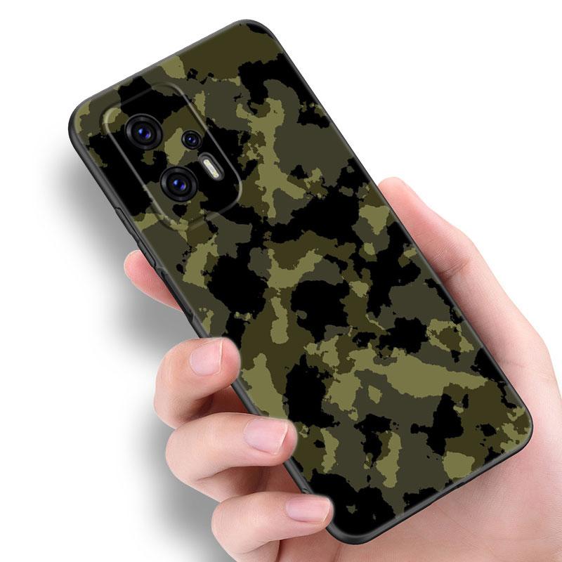 Камуфляжный Армейский Черный Силиконовый Чехол для Телефона Для Xiaomi POCO X3 X4 NFC F5 M3 M4 M6 X5 X6 Pro F3 F4 GT 5G C55 C65 M5