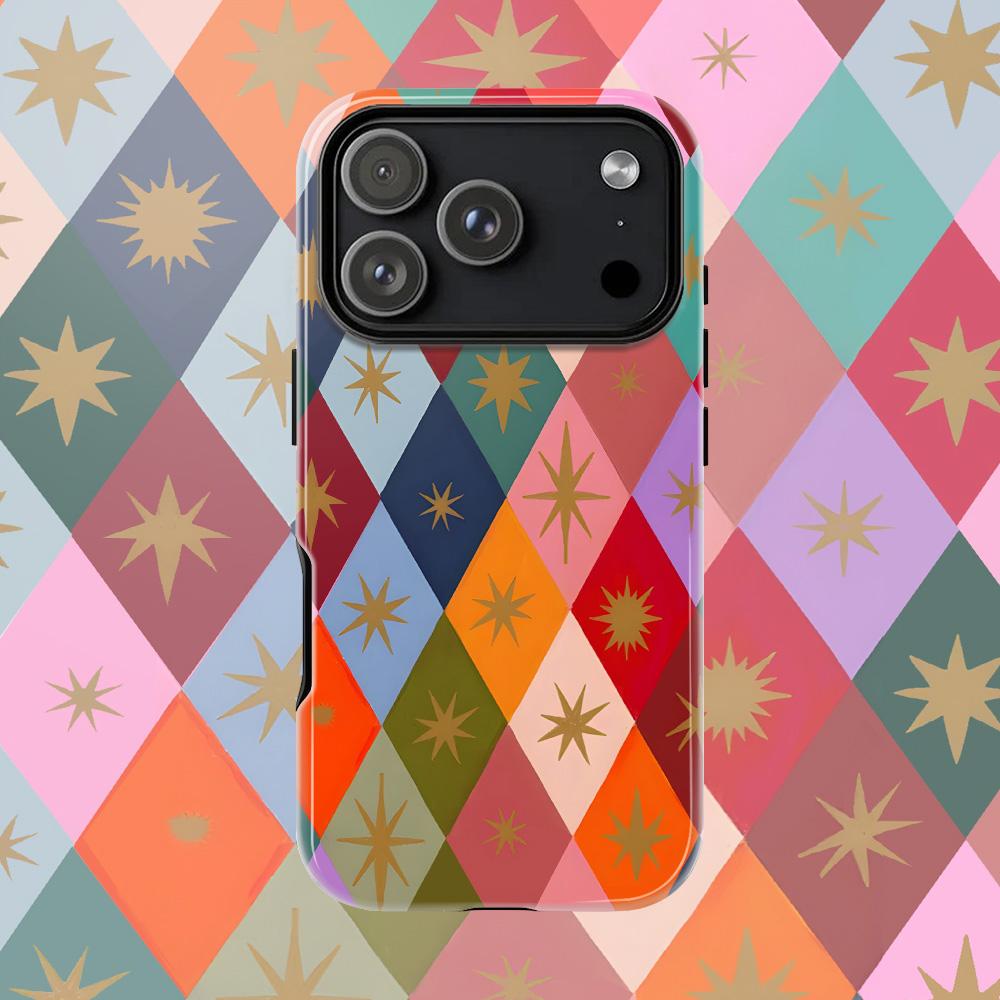 Счастливый чехол Clmj Stars для IPhone 17 17e 16e 16 15 14 13 12 11 X XS XR XSMAX 7 8 Air Pro Max Plus Двухслойная задняя крышка