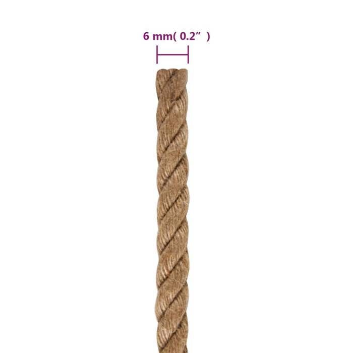 VidaXL Jute Rope 250 M Long 6 Mm Thick 153741