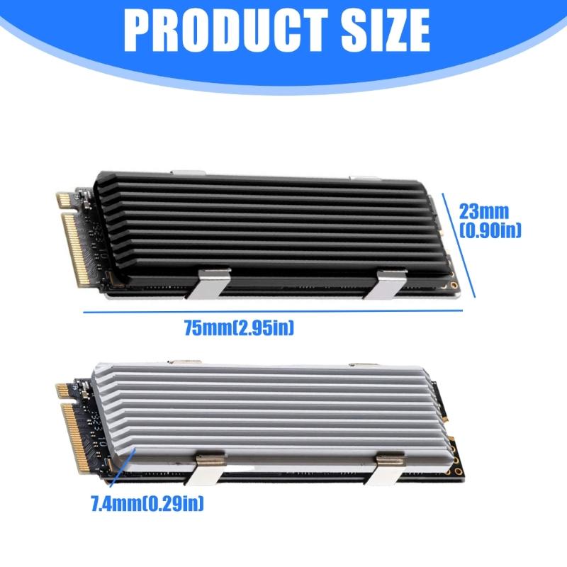 Анодированные алюминиевые радиаторы M.2 2280 SSD для улучшения теплоотвода и стабильной работы