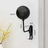Wall Mount Metal Motorcycle Helmet Rack - Adjustable Bike & Bicycle Helmet Holder with 180° Rotation,Space-Saving Storage Hanger