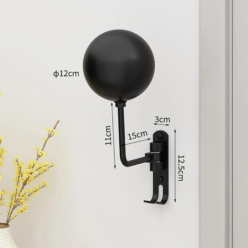 Wall Mount Metal Motorcycle Helmet Rack - Adjustable Bike & Bicycle Helmet Holder with 180° Rotation,Space-Saving Storage Hanger