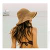 Ladies Foldable Fashion Sun Hat  Holiday Beach Sun Hat Floppy Straw Brimmed Cap