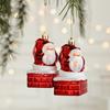 2PCS Santa Clause Xmas Ornament Ball Plastic Xmas Baubles Christmas Tree Ornament  Scene Making