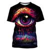 Funny Eyes Pattern T-Shirt For Men Women Mushroom 3D Printed Tees Summer Casual Loose T Shirts Round Neck Tops Short Sleeves