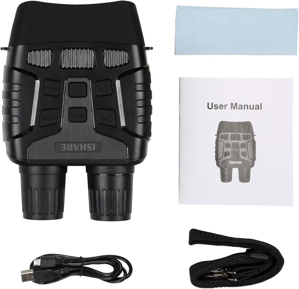 Maswater Night Vision 1080P 36MP Night Vision Дюймовая цифровая инфракрасная фотография Видеозапись Starlight Level Night Vision Night Vision Wildlife