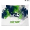 Custom Name Seattle Seahawks Printed Tapestry – Wall Hanging for Bedrooms, Dorms, and Home Decor