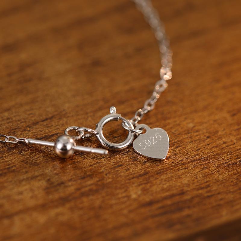 Персонализированное ожерелье с инициалом из стерлингового серебра 925 пробы - Женская цепочка на ключицу с алфавитным кулоном, ювелирный тренд