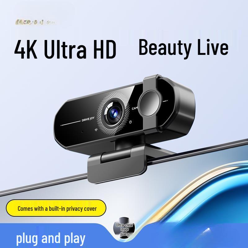 Driver-Free 4K Webcam for Desktop and Laptop: Ideal for Online Classes and Live Streaming