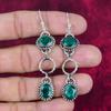 Emerald 925 Solid Sterling Silver Earrings, Handmade Gemstone Earrings Jewelry, Gifts For Wife Brand New Earrings