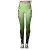 Women's Fashion Casual Outdoor Christmas Print Slim Stretch Yoga Pants Nine Minute Pants