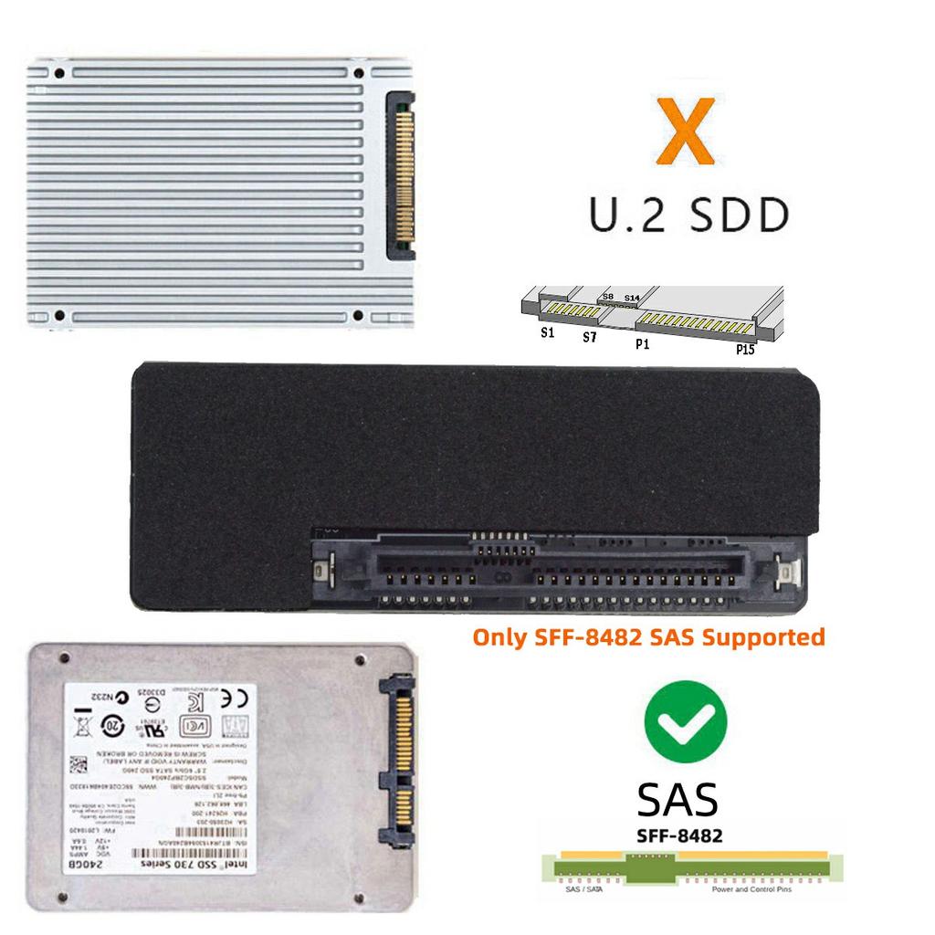 SF-090-SATA SFF-8482 SAS 29Pin к 7+15 22Pin SATA Адаптер RAID для жесткого диска с чипсетом