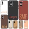 Boho Personalized Custom Initial Case For OPPO Reno 10 Pro 4 5 6 7 8 Lite 8T 4Z 5Z OPPO Find X5 Lite X2 X3 Neo X6 Pro Cover