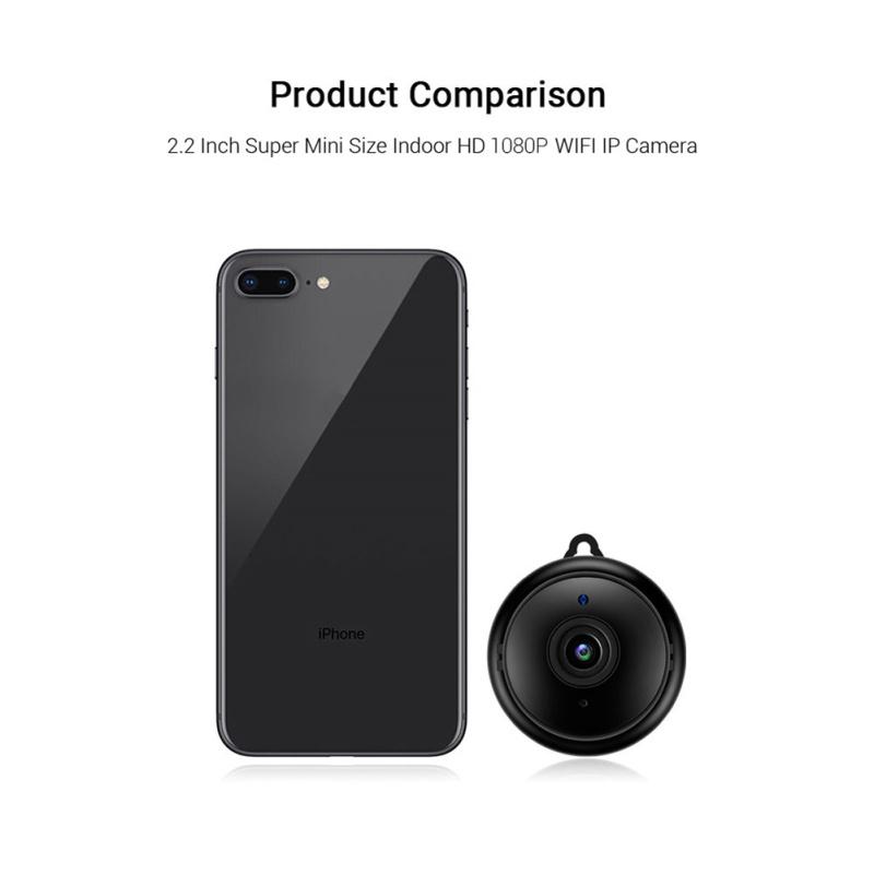 Мини Wi-Fi Ip-камера Hd 1080p Беспроводная комнатная видеокамера Ночного видения Двустороннее аудио Обнаружение движения