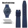 Нейлоновый резиновый ремешок для часов Для IWC Pilot Spade A Mark 18 Portuguese Blue Band Складная застежка Холщовая мужская часовая цепочка 20 мм Браслет