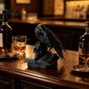 Статуэтка Черепа Черного Ворона, 3D-печатная Готическая Фигурка Ворона для Стола, Темная Эстетика, Настольное Украшение, Полка, Жуткое Хэллоуинское Искусство