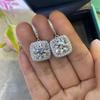 Valuable Moissanite Diamond Drop Earring 100% Real 925 silver Promise Wedding Dangle Earrings for Women Party Jewelry