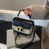 Popular Contrasting Small Bags Women's New Autumn and Winter Versatile Messenger Bags Fashionable Portable Small Square Bags