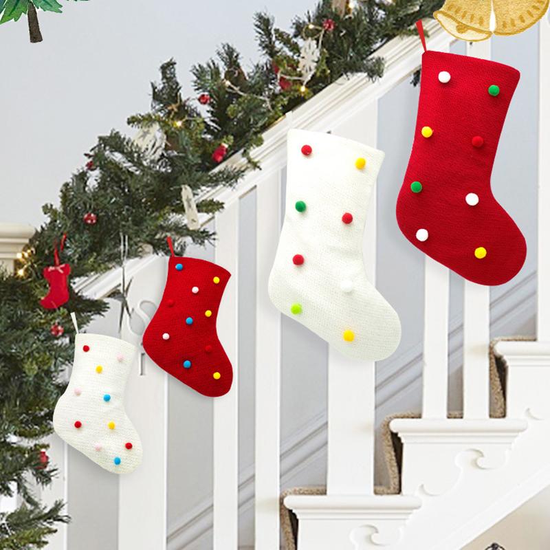 Christmas Stockings With Initials, Letter Embroidered Xmas Stockings Christmas Tree Hanging Pendant Party Decor Navidad Natal