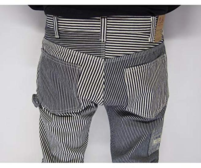 Kojima Jeans Painter Made In One Multi-Hickory Pants, Japan, Wash, RNB-1084-Hickory-36