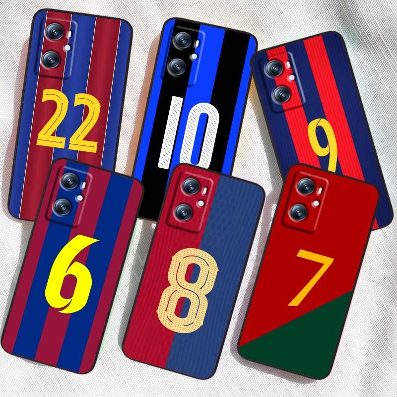 Модный чехол для телефона с номером джерси Для OPPO Reno 5 6 7 A96 A40 A58 Realme GT A74 A78 Neo2 A74 A78 Find X5 X3 X7 X8 Черный
