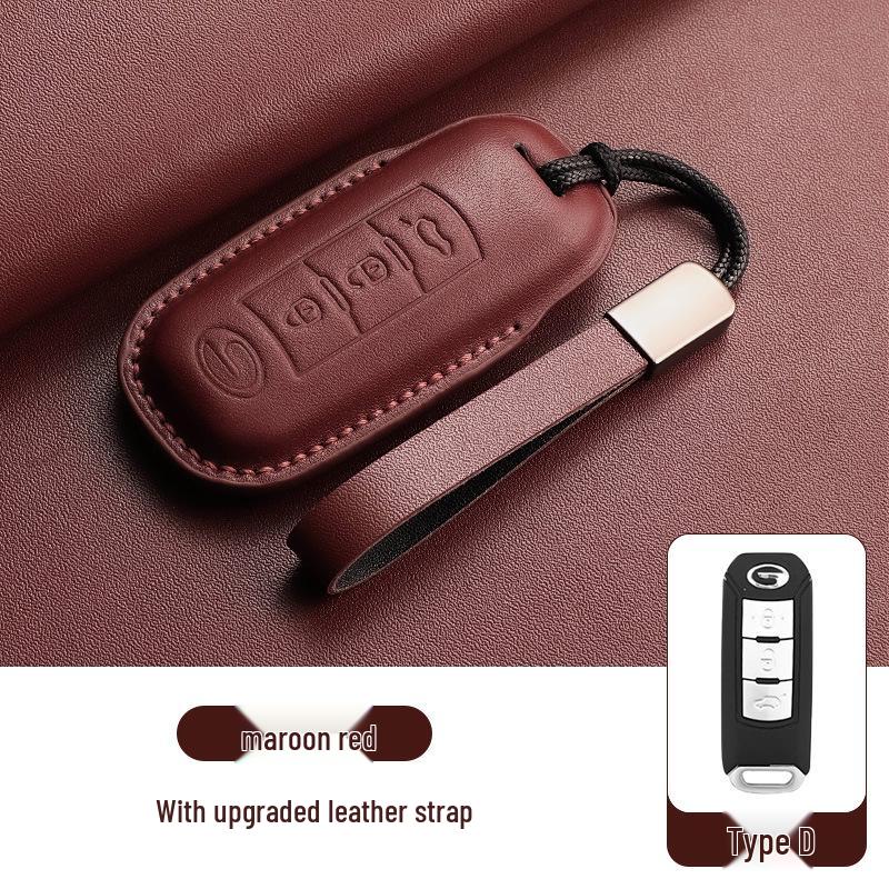 Настоящая кожаная крышка-чехол для ключа GAC Trumpchi GS4, GS3, GS8, M8 - Хит продаж