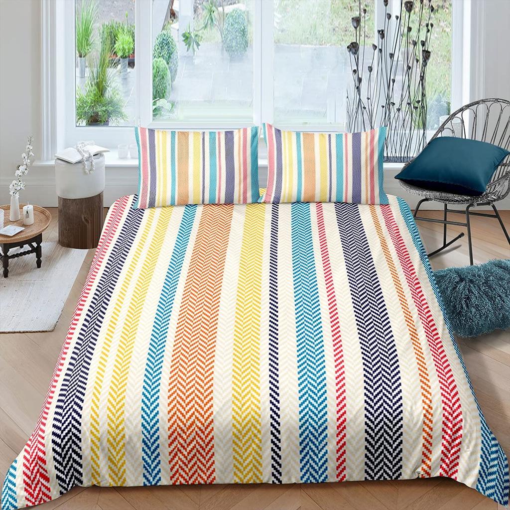 Мультяжный Радужный Король Королева Пододеяльник Детский Девочки Красочные Облака Постельное Белье Любовь Сердце Пододеяльник Полиэстер Чехол для Одеяла