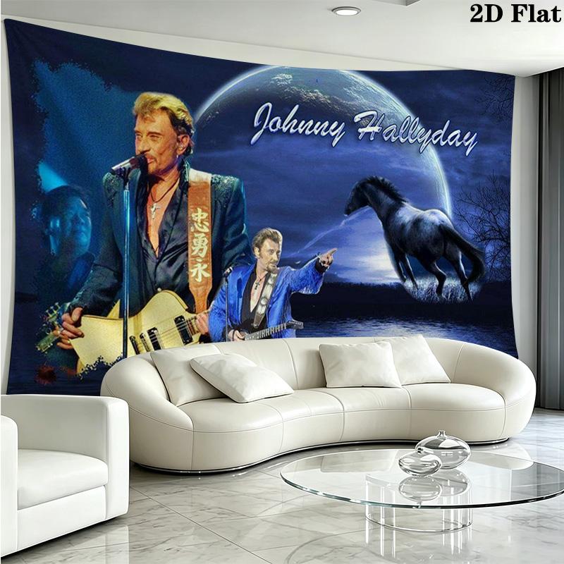 Johnny Wall Tapestry Aesthetic Wall Hanging Printed Fabric Blanket Decorative Tapestries for Bedroom Living Room Home Decor